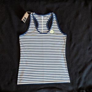 Pact Organic Women's Navy Stripe tank Large